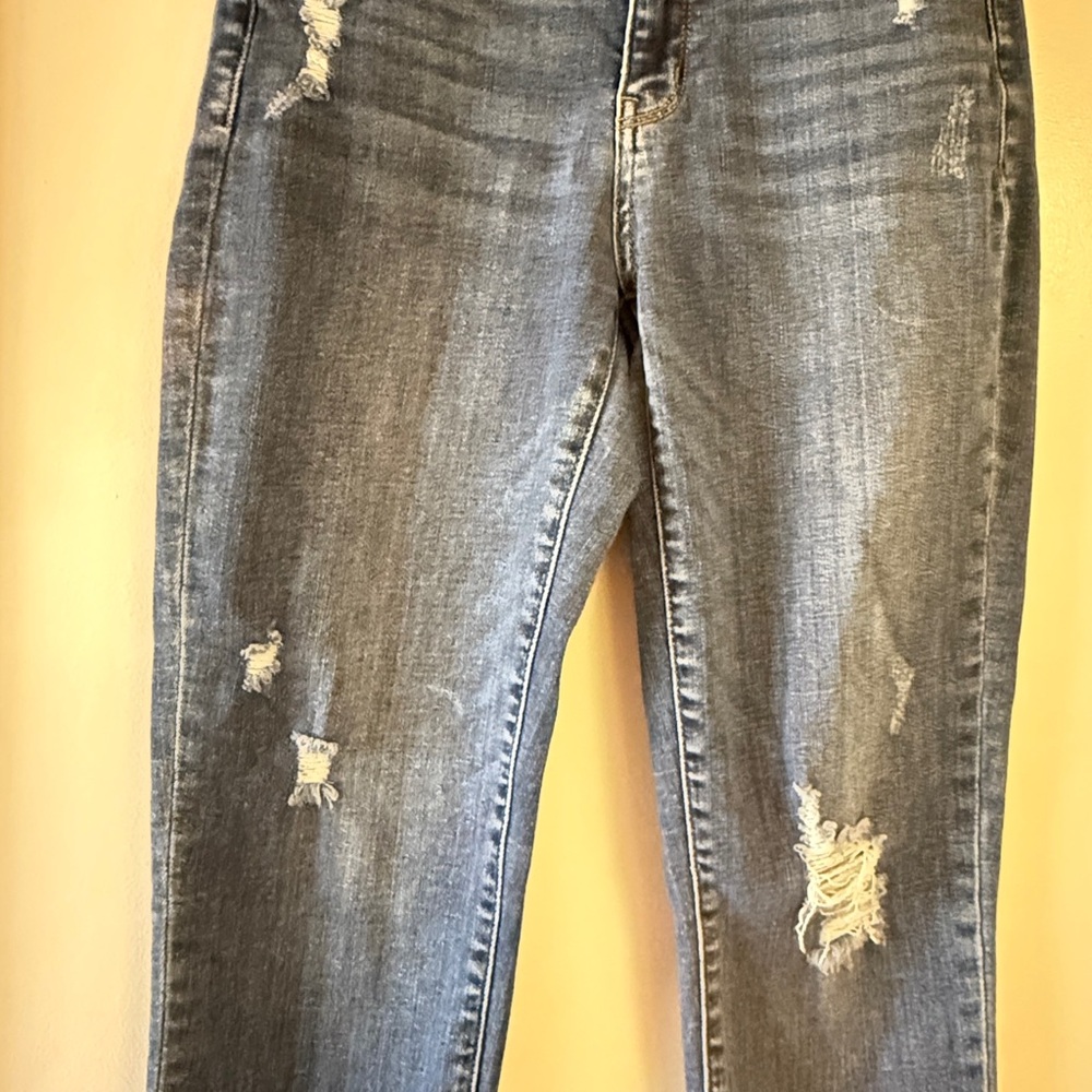 Judy Blue Straight Leg Jeans in Light Gray